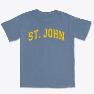 Saint John Lutheran School Varsity Arch Premium Heavyweight T-shirt