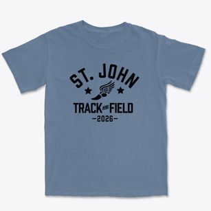 Saint John Lutheran School Track and Field Premium Heavyweight T-shirt