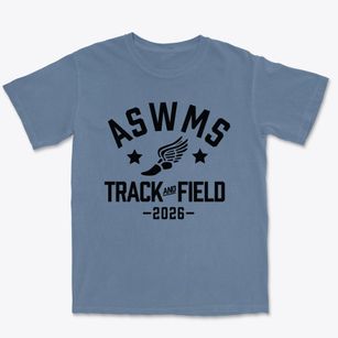 Albert S Woodward Memorial School Track and Field Premium Heavyweight T-shirt