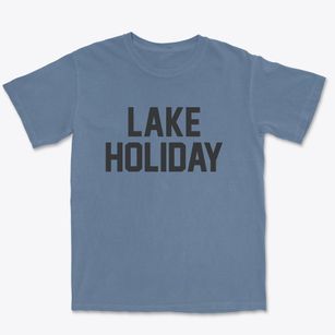 Lake Holiday Indiana Classic Block Premium Heavyweight T-shirt