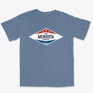 Mendota Minnesota Diamond Star Premium Heavyweight T-shirt