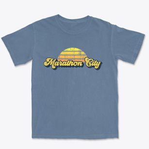 Marathon City Wisconsin Sublime Sunset Premium Heavyweight T-shirt