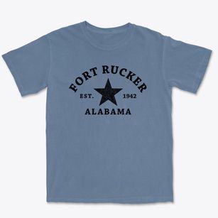 Fort Rucker Alabama Star Premium Heavyweight T-shirt