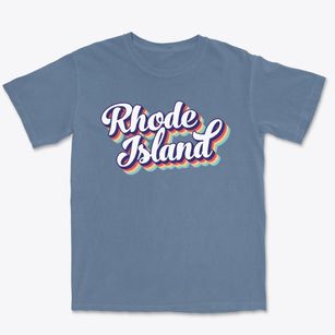  Rhode Island Retro Candy Vibes Premium Heavyweight T-shirt