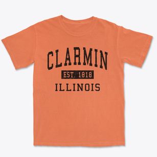 Clarmin Illinois Classic Established Premium Heavyweight T-shirt