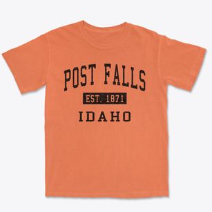 Post Falls Idaho Classic Established Premium Heavyweight T-shirt