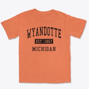 Wyandotte Michigan Classic Established Premium Heavyweight T-shirt