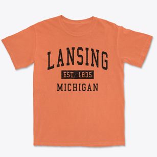 Lansing Michigan Classic Established Premium Heavyweight T-shirt