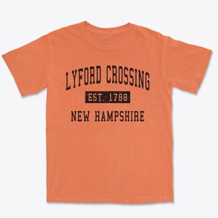 Lyford Crossing New Hampshire Classic Established Premium Heavyweight T-shirt