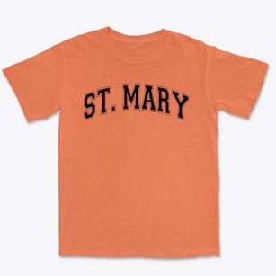 Saint Mary Preschool Varsity Arch Premium Heavyweight T-shirt