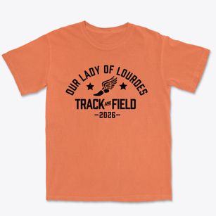 Our Lady Of Lourdes Elementary School Track and Field Premium Heavyweight T-shirt
