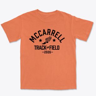 Mccarrell Christian Academy Track and Field Premium Heavyweight T-shirt