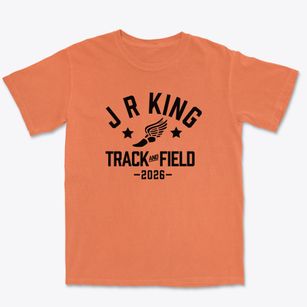 J R King Elementary School Track and Field Premium Heavyweight T-shirt