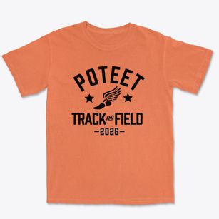 Poteet High School Track and Field Premium Heavyweight T-shirt