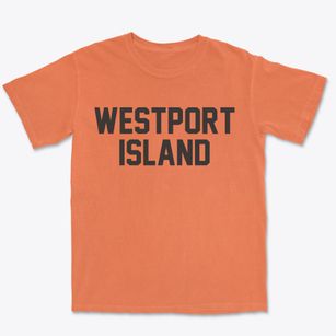 Westport Island Maine Classic Block Premium Heavyweight T-shirt