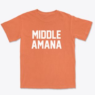 Middle Amana Iowa Classic Block Premium Heavyweight T-shirt