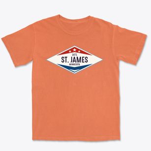 St. James Minnesota Diamond Star Premium Heavyweight T-shirt
