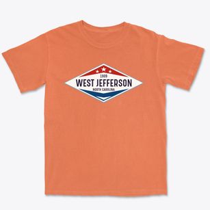 West Jefferson North Carolina Diamond Star Premium Heavyweight T-shirt