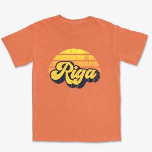Riga New York Sublime Sunset Premium Heavyweight T-shirt