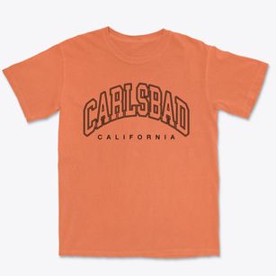 Carlsbad California Inline Premium Heavyweight T-shirt