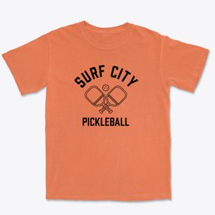 Surf City North Carolina Pickleball Premium Heavyweight T-shirt