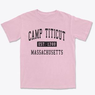 Camp Titicut Massachusetts Classic Established Premium Heavyweight T-shirt