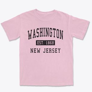Washington New Jersey Classic Established Premium Heavyweight T-shirt