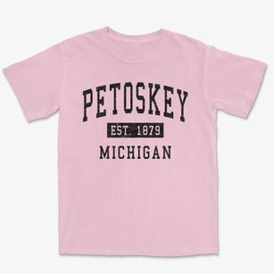 Petoskey Michigan Classic Established Premium Heavyweight T-shirt