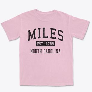 Miles North Carolina Classic Established Premium Heavyweight T-shirt