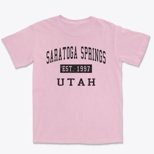 Saratoga Springs Utah Classic Established Premium Heavyweight T-shirt