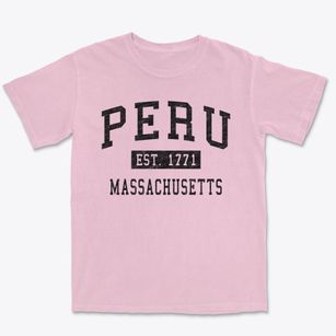 Peru Massachusetts Classic Established Premium Heavyweight T-shirt