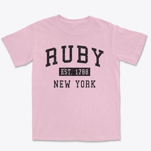 Ruby New York Classic Established Premium Heavyweight T-shirt