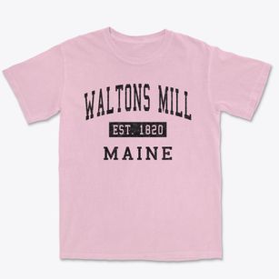 Waltons Mill Maine Classic Established Premium Heavyweight T-shirt
