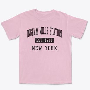 Ingham Mills Station New York Classic Established Premium Heavyweight T-shirt