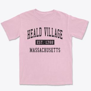 Heald Village Massachusetts Classic Established Premium Heavyweight T-shirt