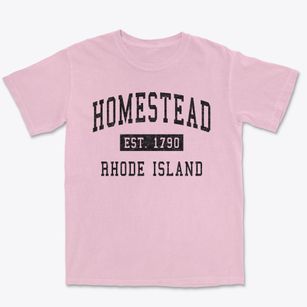 Homestead Rhode Island Classic Established Premium Heavyweight T-shirt
