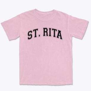 St Rita Parish Varsity Arch Premium Heavyweight T-shirt