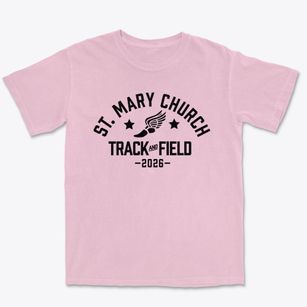 St Mary Church Track and Field Premium Heavyweight T-shirt