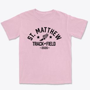 Saint Matthew Headstart Track and Field Premium Heavyweight T-shirt