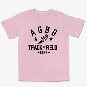 A G B U Alex & Marie Manoogian School Track and Field Premium Heavyweight T-shirt