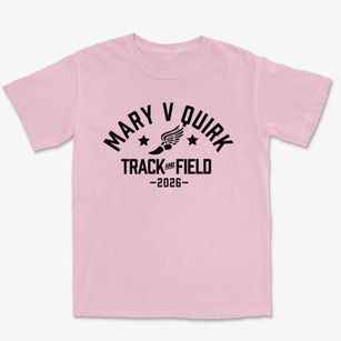 Mary V Quirk Elementary School Track and Field Premium Heavyweight T-shirt