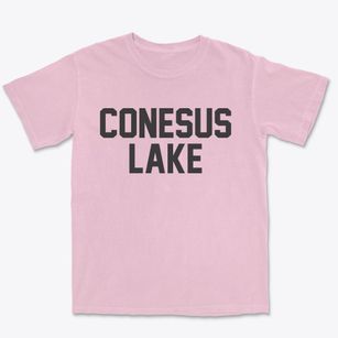 Conesus Lake New York Classic Block Premium Heavyweight T-shirt