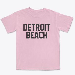 Detroit Beach Michigan Classic Block Premium Heavyweight T-shirt