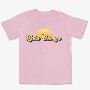 Lake Oswego Oregon Sublime Sunset Premium Heavyweight T-shirt
