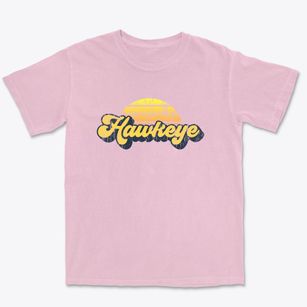 Hawkeye Iowa Sublime Sunset Premium Heavyweight T-shirt