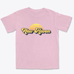 New Haven Indiana Sublime Sunset Premium Heavyweight T-shirt