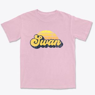 Swan Iowa Sublime Sunset Premium Heavyweight T-shirt