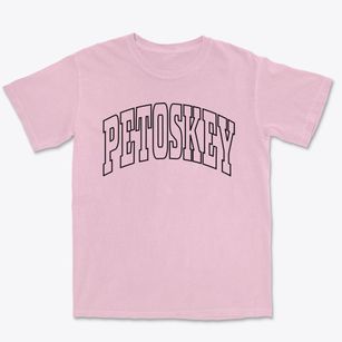 Petoskey Michigan Trendy Block Premium Heavyweight T-shirt