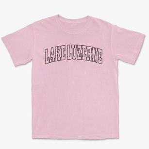 Lake Luzerne New York Trendy Block Premium Heavyweight T-shirt