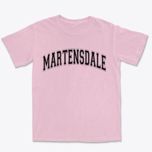 Martensdale Iowa Varsity Premium Heavyweight T-shirt